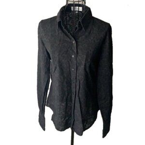 Anne Fontaine | Black Long Sleeve Blouse